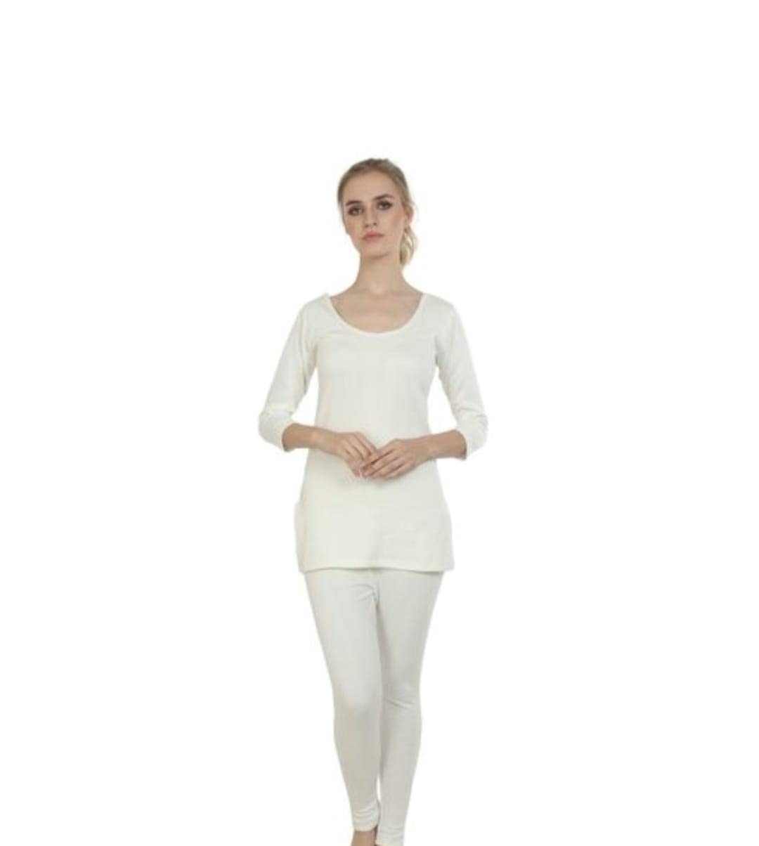 MHM Trading Co. Women's Cotton Ladies Premium Thermal 3/4th Sleeve Top (MHM-TRC-P02)