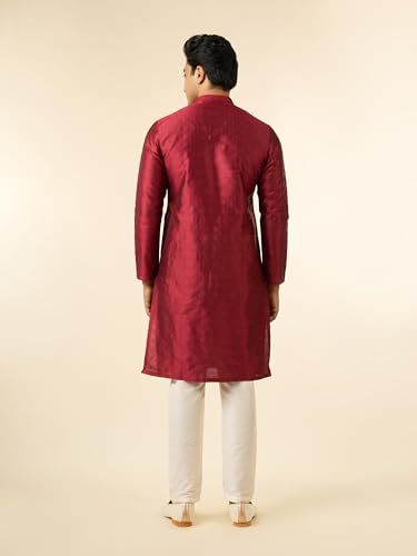 Image of DIWAS BY MANYAVAR Men's Art Silk Self Design Kurta (1pc)