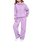 【Matériau doux pour la peau】Ces ensembles de survêtement pour enfants sont fabriqués à partir d'un tissu doux et respirant, qui est léger, agréable à la peau, chaud et confortable. Les tenues et ensembles de vêtements pour filles offrent aux enfants une liberté de mouvement, les survêtements pour filles sont faciles à mettre et à enlever, assurent un confort toute la journée avec une résistance à l'usure et les sweats à capuche, sweatshirts et pantalons de survêtement décontractés pour filles conviennent à l'école, aux vacances et au port quotidien