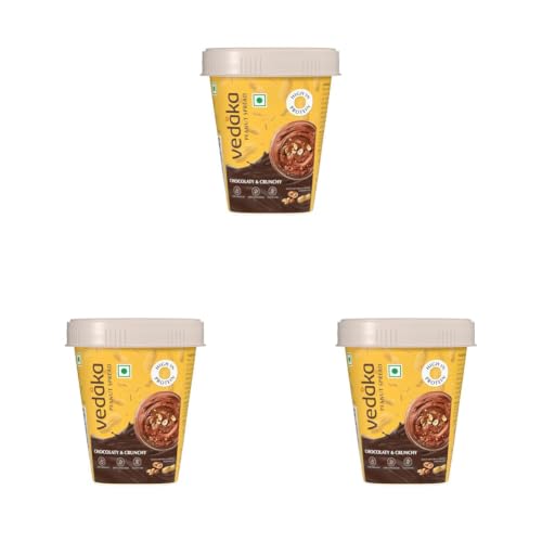 Image of Amazon Brand - Vedaka Peanut Butter Chocolate Crunchy 500G | 25% Protein | No Palm Oil | Healthy Nut Butter Spread | Zero Cholesterol & Zero Trans Fat | Fibre-Rich (Pack of 3)