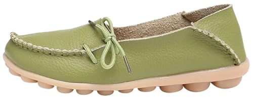 Image of Women's Leather Slipper Loafers Flat Shoes Slip-Ons