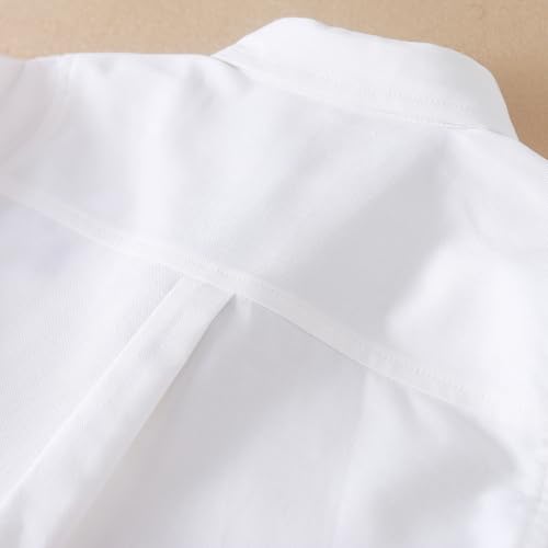 Classic White Button Down Shirt, Long Sleeve, Sailboat Logo, Collared4