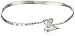 Sterling Silver "A Mother Holds Her Child's... Hearts Forever" Double Heart Bangle Bracelet