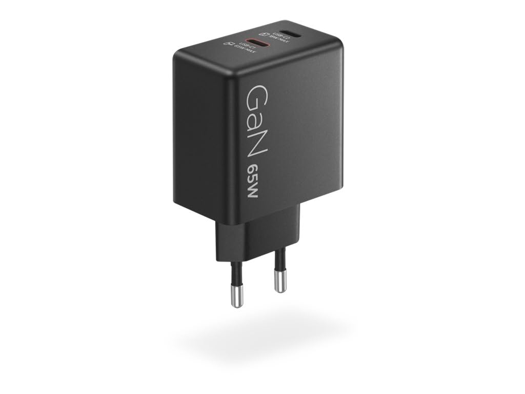 Lenovo GaN Chargeur Double USB-C 65 W - EU, 2 Ports USB-C avec Split 45 W + 18 W, Chargeur Compact pour Ordinateurs Portables et appareils USB-C