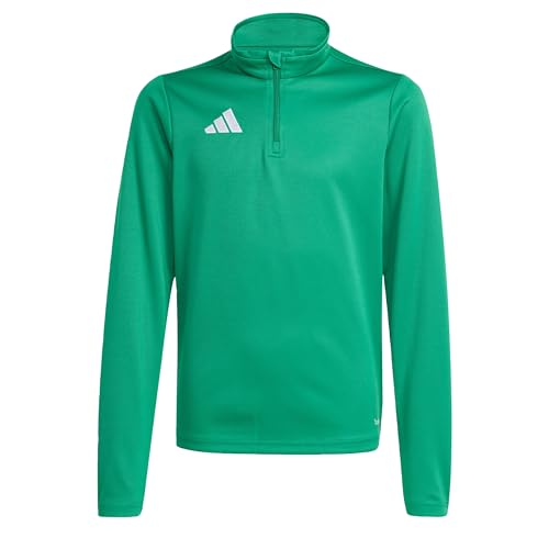 adidas Mixte Enfant Entrada26 Training Top Kids Sweatshirt, Team Green/White, 7-8 Years