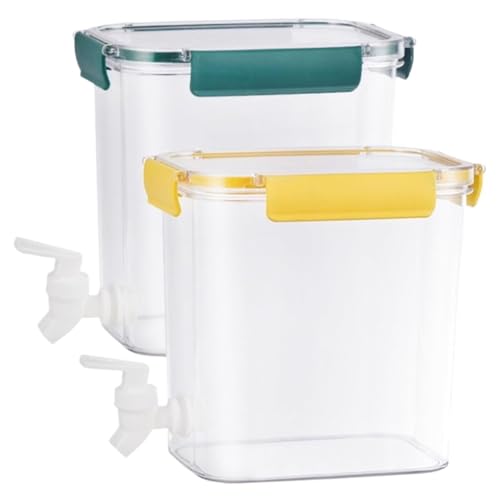 SAGELSHN Spillatore Birra da Casa Distributore di Bevande da 2 Pezzi con Rubinetto, Distributore di Bevande for Frigorifero, in Plastica Dispenser Bevande