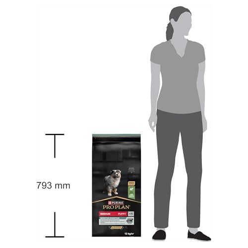 Pro Plan PURINA PRO PLAN Medium Puppy Sensitive Digestion, Welpenfutter trocken, reich an Lamm, 1er Pack (1 x 12 kg)