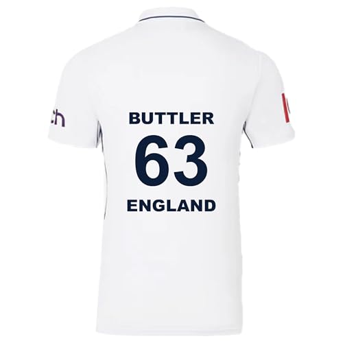 Image of Buttler Jersey 63 Number Jersey Test National Team Cricket Jerseys Team Men's
