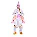 Spooktacular Creations Inflatable Costume Adult, Riding a Unicorn Blow-up Deluxe Halloween Costume with Hat for Halloween Dress Up Parties, White, X-Large(71In)