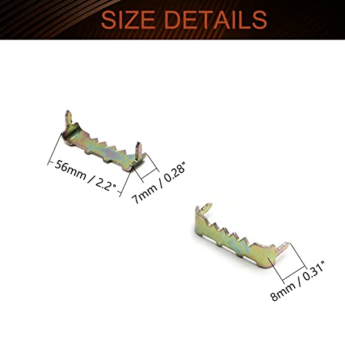 Image of MroMax 100PCS No Nail Sawtooth Picture Hangers 1.02 inch Nailess Zinc Plated for Hard and Soft Wood Frames Hanging Colored Zinc