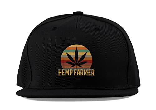 Casquette de baseball anti-transpiration en coton noir réglable à visière plate