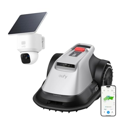 eufy E15 Robot Lawn Mower,Max 0.2 Acres,Wireless Robot Mower with Auto Mapping,Vision Navigation,Multi-Zone Management + eufy Security SoloCam E30