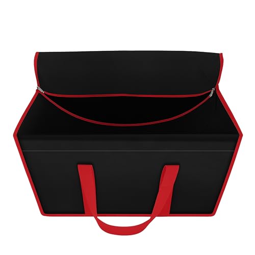 Image of Storite 2 Pack Nylon 85 L Moisture Proof Multi-Purpose Underbed Storage Bag /Clothing Storage Organiser /Toy Storage /Blankets Storage Bag with Zipper and Strong Handle (Black,57x36.8 x40.5 cm)