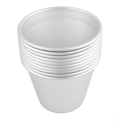 HavenDomicile 10 tazas de tarta de huevo, tazas antiadherentes de panna cotta, tazas de aluminio para hornear, mini tazas para cupcakes, para hacer dulces y salados