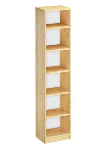 Erst-Holz Holzregal Bücherregal Verschiedene Höhen Wandregal Massivholz...