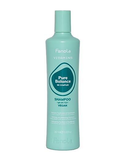 Fanola Pure Balance Anti Dandruff Scalp Shampoo for Men & Women – Purifying Scalp Treatment with B & E Vitamins – Shampoo for Oily Hair & Itchy Skin – Cleansing & Balancing Treatment (350 ml)