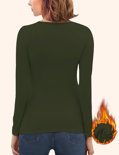 Image of Women's Long Sleeve Thermal Underwear Lightweight Compression Baselayer Shirt Women Clothing Premium Comfort Winter Tops