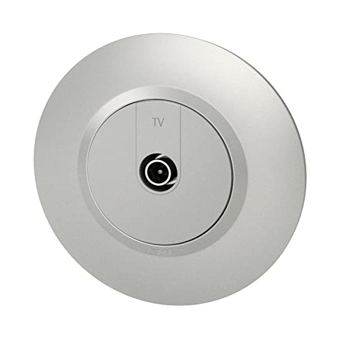 Legrand LEG95077 ALU CPT Dooxie TV-Anschluss, einfach, Aluminium, komplett, Deko