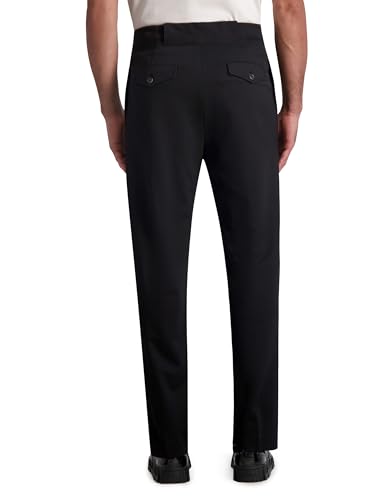 KARL LAGERFELD Men's Stretchy Exposed Side Zip Detail Dress Pant