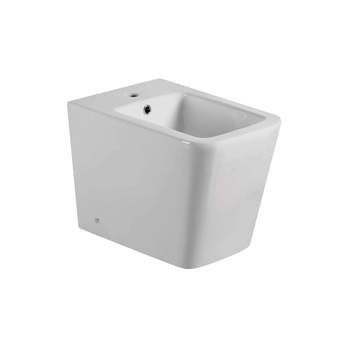 Pack Wc Inodoro Completo Cerámico Blanco Fondo Reducido Rimless y Tapa Extrafina Caída Amortiguada + Bidet a Suelo de Baño Moderno - Sin tapa y Fácil Limpieza ADRA (Pack Wc + Bidet)