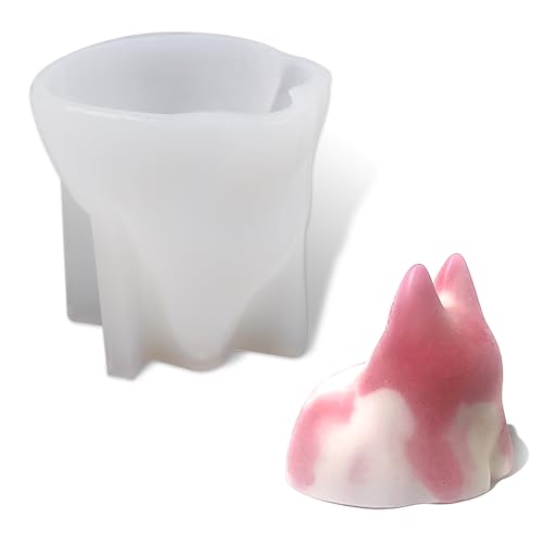 ZORZA 1Pcs DIY Cat Molds Silicone Jelly Fun Milk Jelly Mold Create Your Own Cat-Themed Chocolate Pudding Ice Cubes and Cake with Our 3D Cat-Shaped Molds Perfect for Pet Cat Lovers, Medium, White