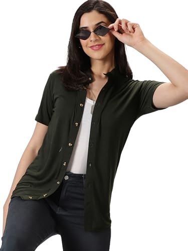 Image of AUSK Womens Regular Fit Shirts||Regular Fit Shirts for Women||Half Sleeves Regular Fit Shirts for Women