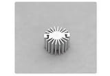 Sunflower radiators (6061, 6063 Aluminum Profile extrusions),2PC (Height: 15mm, Outer Diameter 23mm / Solid 10mm)