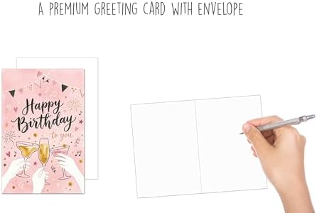 Edition Seidel A4-G1018 Premium XXL Maxi Birthday Card with Envelope Format DIN A4 Birthday Card Folding Card English Saying Happy Birthday Wife Girlfriend Party image 5