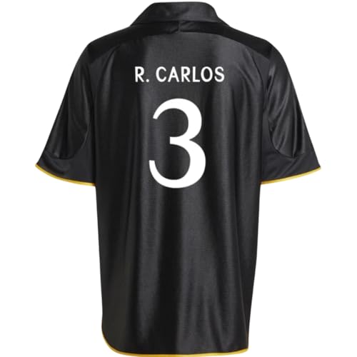 R.Carlos #3 Retro Away 99/00 Soccer Jersey for Men Fan Version (US, Alpha, X-Large, Regular, Regular, Away)