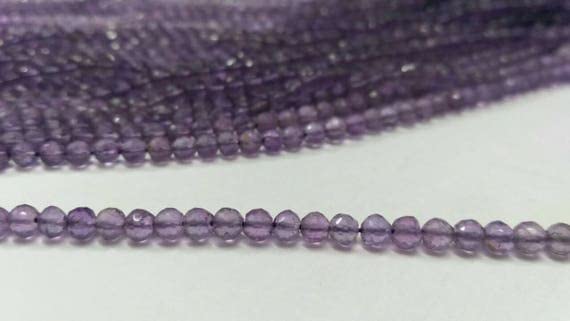 Perles améthyste naturelle 4mm pour fabriquer un cadeau d'anniversaire unique