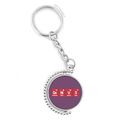 Anneau porte-clés rotatif ge ni u de multicolore et fluide