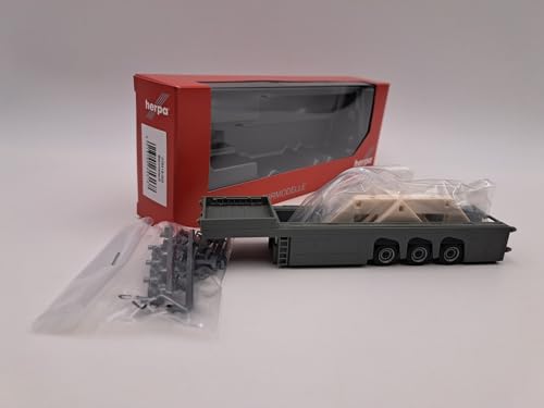 Preisvergleich Produktbild herpa Betonteileauflieger m. Ladung 4 Dachgiebelteile 076418-003 1:87