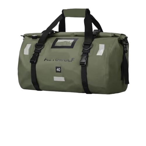 FVGOKMNA Sac De Rangement pour Moto Sacoche De Selle pour Moto pour Grande Capacité De 40/66 L pour Rangement De Sortie Sacoche Arrière pour Bagages De Moto Sac de Moto(Army Green 40L 1pc)