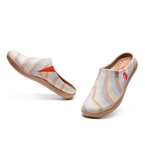 UIN Women's Slip On Shoes Colorful Comfortable Lightweight Art Travel Sneakers Casual Loafers4