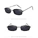 Produktbild HONGYAN Kleine Rechteckige Sonnenbrille Männer Metallrahmen Klare Linse Sonnenbrille Für Frauen Unisex Uv400