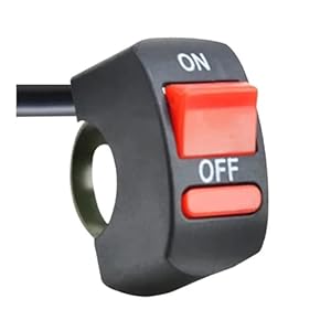 Esyem Motorrad Lenkerschalter Flammendurchschlag-Schalter AUF/OFF