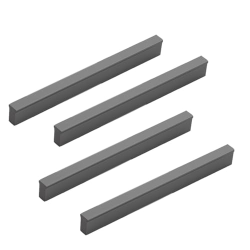 BOOLSFMAM 4 Piezas Tiradores Cocina Gris, Tiradores Armarios Dormitorio, Tiradores Cajones Cocina, Tiradores de Puertas, Tiradores para Armarios Aparador Muebles