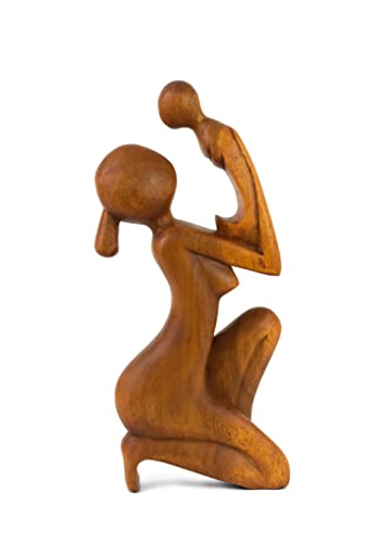 G6 Collection Wooden Handmade Abstract Mother And Child Sculpture Handcrafted Gift Art Decorative Home Decor Figurine Accent Decoration Artwork Hand Carved Mother And Baby Statue #TOP22