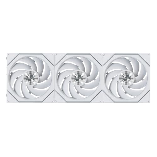 Image of Lian Li UNI Fan TL Flex 120mm Normal Blade (NOT Reverse) ARGB Fan, 3 Pack, Infinity Mirror, Controller Included, White (12TL1F3W)