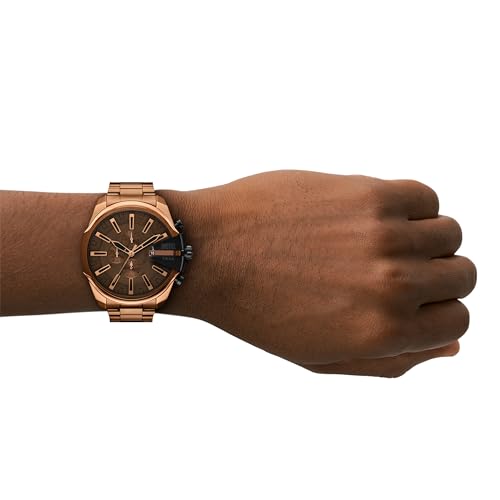 Diesel Men's Mega Chief Slim Chronograph Brown Stainless Steel Watch (Model: DZ4697) by Diesel - Used condition - Image 4