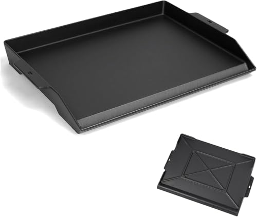 Denmay 58,6 × 40,5 cm - Plaque de cuisson universelle en fonte - Pour barbecue à gaz, au charbon de bois, plaque de cuisson à gaz, cuisinière - Poêle...