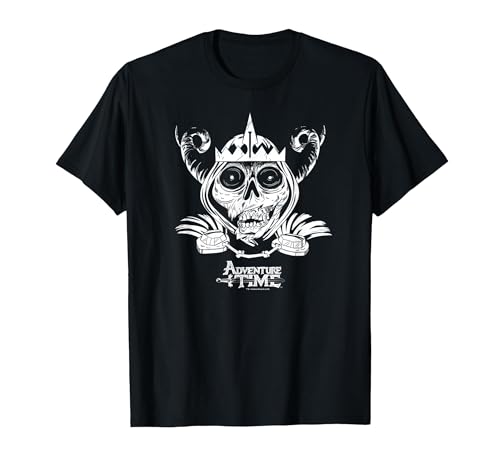 Image of Adventure Time Skull Face T-Shirt, Men, Black, Medium