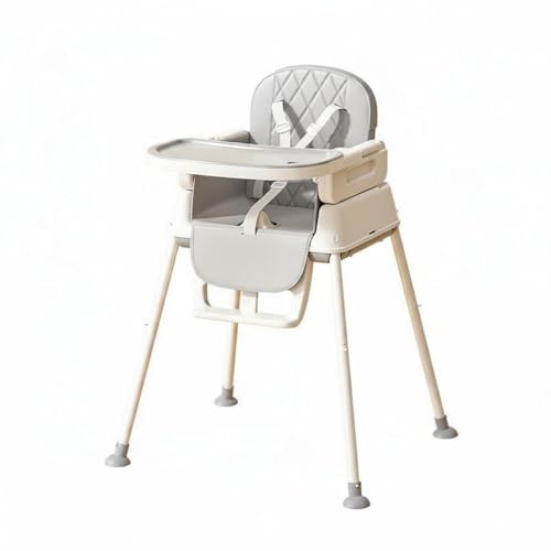 Image of Multi Function Foldable High Chair Travel Friendly Children's Dining Chair Easy to Clean Safety Belt for Babies, Toddlers, Home, High Leg W Pad