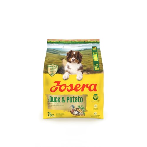 Josera Adult Duck & Potato Alleinfuttermittel | Getreidefrei | Einzelfleischprotein | Alle Rassengrößen | Immun Plus | Optimale Verdauung | 0, 9 kg