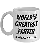 Funny Best Dad Coffee Mug, World's Greatest Farter, Best Dad Gifts from daughter, Birthday cup Dad gift, Father's day mug gift from kids