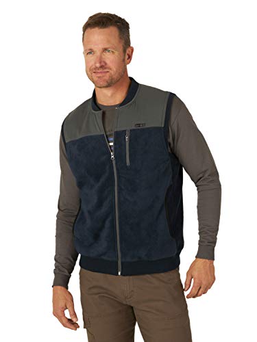 ATG by Wrangler Men's Fleece Bomber Jacket, Dark Sapphire, Large