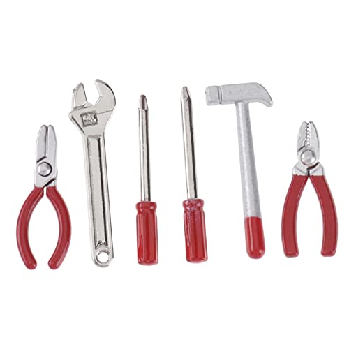 HOMOCONO Mini Tool Set Boys and Girls Hammer Wrench Toy Miniature Wrench Decorative Hammer Micro Landscape Decor