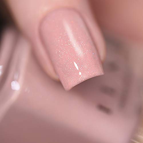Image of ILNP CEO - Dusty Pink Neutral Nude Nail Polish, Subtle Holographic, Chip Resistant, 7-Free, Non-Toxic, Vegan, Cruelty Free, 12ml