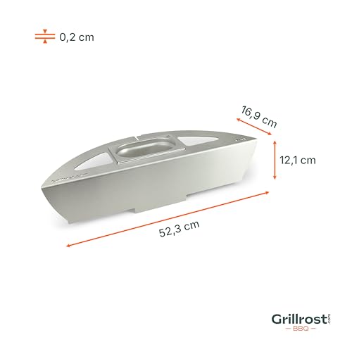 Grillrost.com Das Original Kugelsmoker für 60cm Rösle Kugelgrills - Mach einen Smoker aus deinem Kugelgrill - Edelstahl - 5