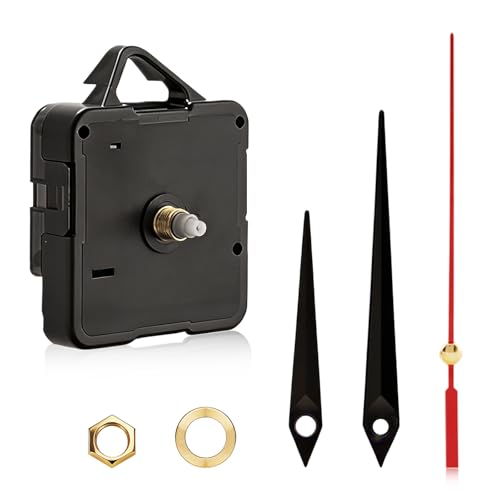 Pocvaim 1 Pcs Clock Mechanisms Battery Powered Quartz Clock Movement Silent DIY Replacement Kit with 3 Pairs of Hands for Wall Clock Repair and Crafting